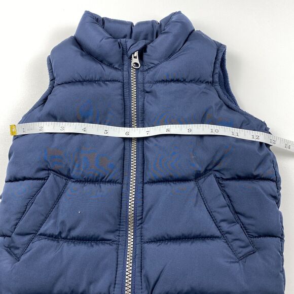 Old Navy Frost Free Unisex Baby's Puffer Vest Full Zip Blue Nautical Sz 18-24m - Picture 8 of 9
